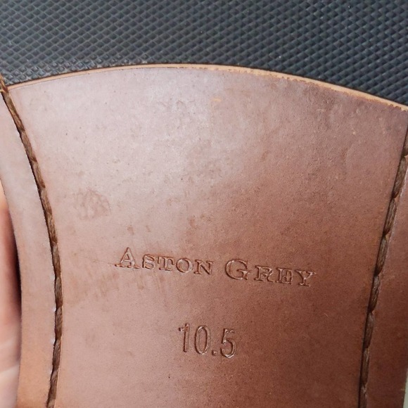 Aston Grey genuine leather Kindu cap toe Oxford shoes Size 10.5  Like new 10 1/2 - Picture 7 of 11